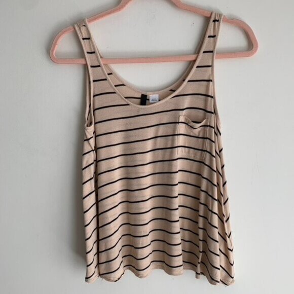 H&M Tank Top Stripes Cropped Sleeveless Size 4 - Picture 6 of 12
